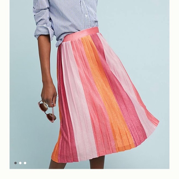 Anthropologie Dresses & Skirts - NWT Anthropologie Metallic Pleated Skirt.